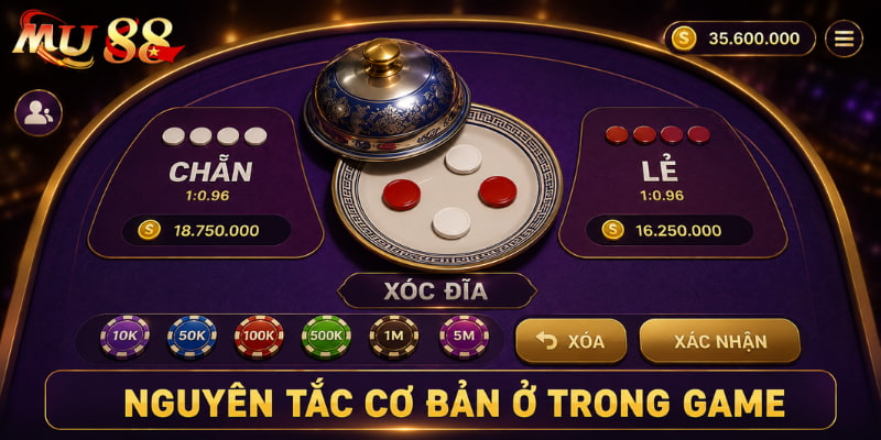 nguyên tắc luật chơi xóc đĩa
