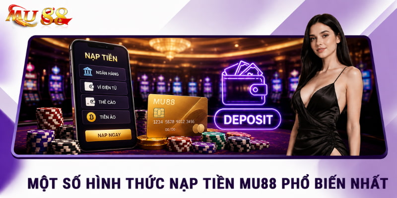 hình thức nạp tiền mu88 phổ biến