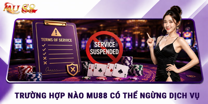 trường hợp ngừng dịch vụ điều khoản dịch vụ mu88